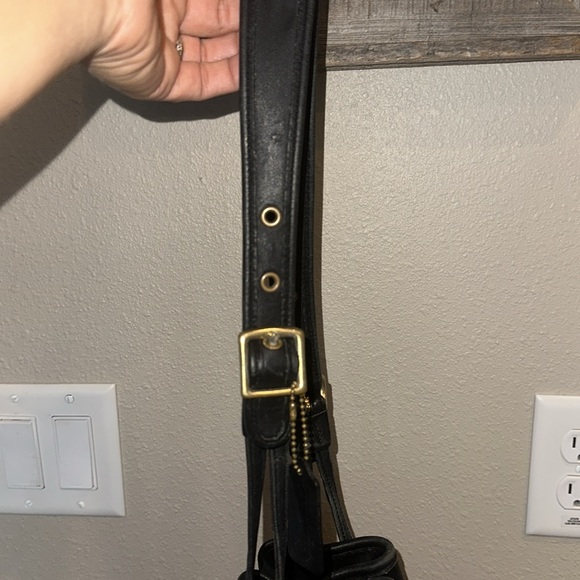 Vintage Coach Legacy drawstring hat black leather purse Y2K - Picture 8 of 12